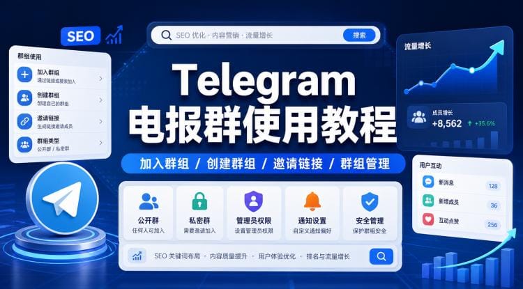电报群怎么用?Telegram 群组加入、创建、邀请链接和管理教程