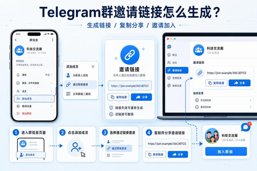 电报群怎么创建?Telegram新手建群、邀请链接和管理设置完整教程 配图 3