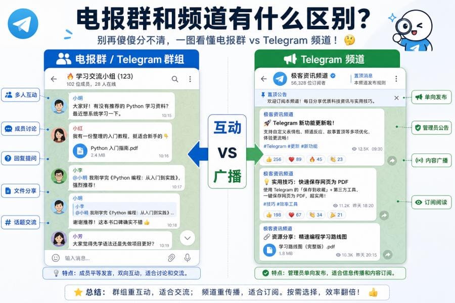电报群是什么?Telegram 群组加入、创建、功能与安全使用教程 配图 2