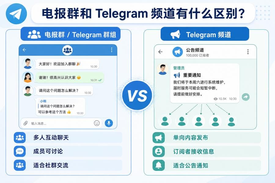 电报群是什么意思?和 Telegram 群有什么区别?新手别再傻傻分不清 配图 1