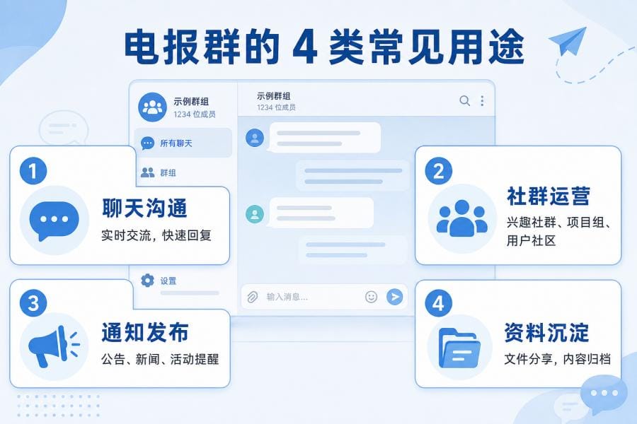 电报群适合做什么?新手怎么创建、设置和安全使用? 配图 1