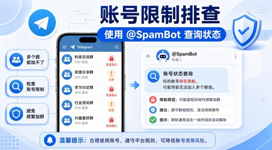 电报加群无法加入怎么办?Telegram 常见原因和处理方法 配图 3