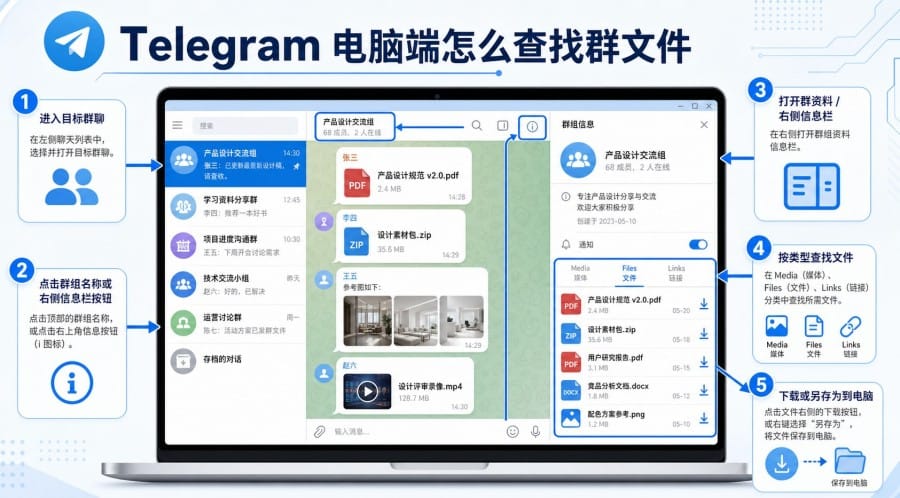 电报群文件在哪里看? 配图 1
