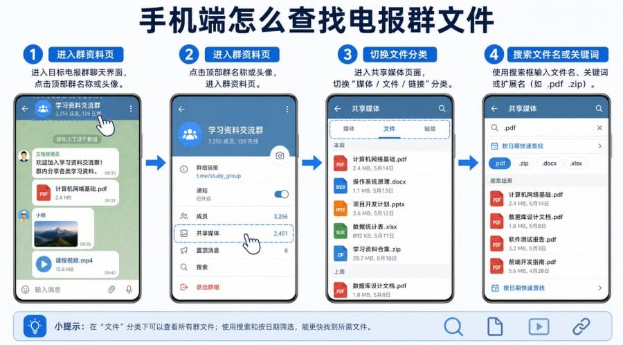 电报群文件在哪里看? 配图 3