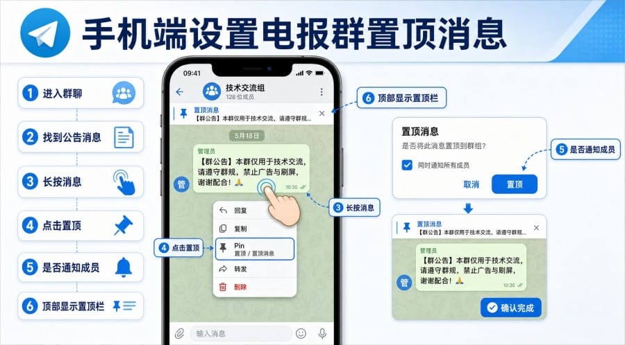 电报群置顶消息怎么设置 配图 3