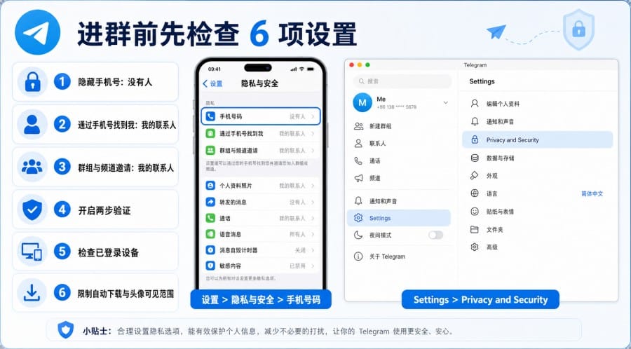 加入电报群安全吗？新手进群前的隐私设置与防骗指南 第 3 张正文图