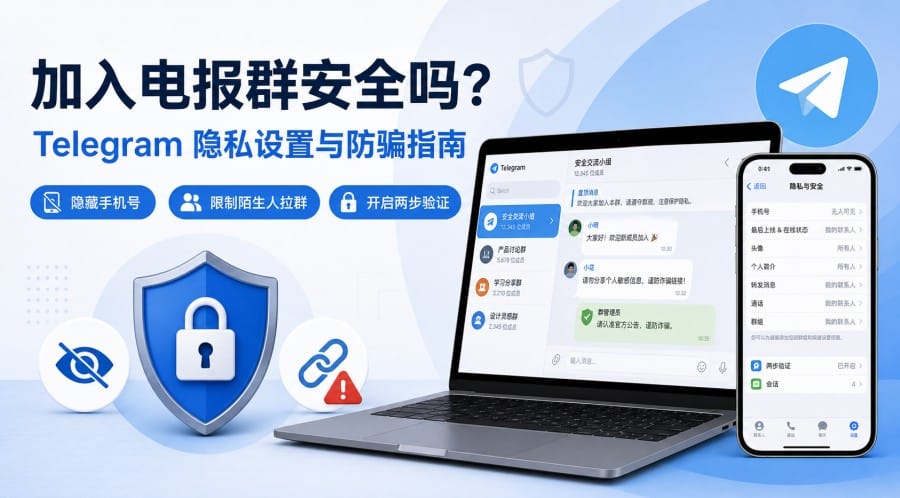 加入电报群安全吗？新手进群前的隐私设置与防骗指南