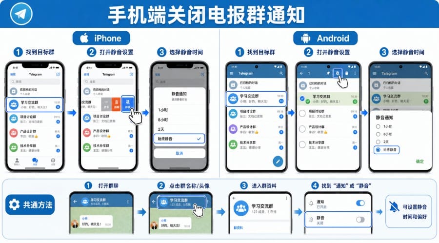 电报群怎么关闭通知？消息太多时这样设置 第 2 张正文图