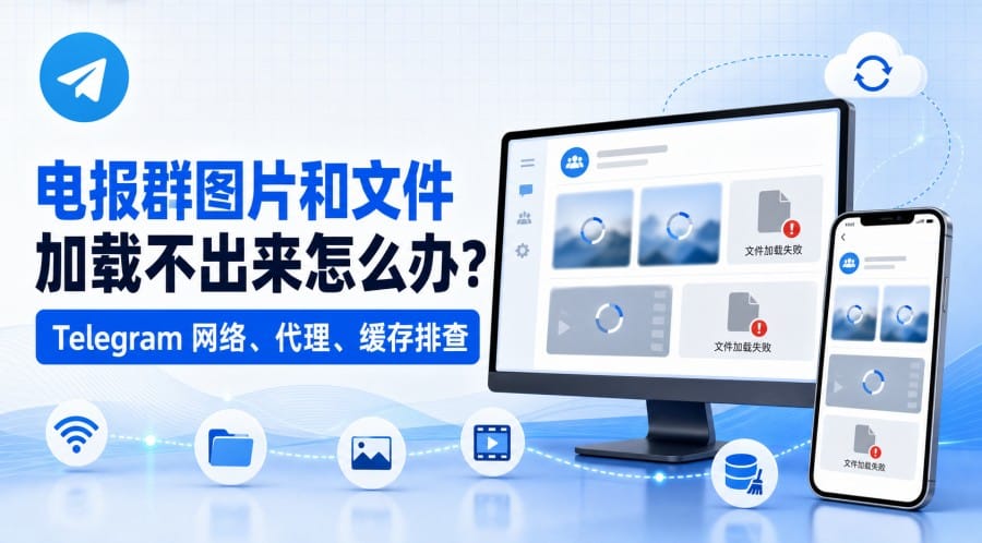 电报群图片和文件加载不出来怎么办?