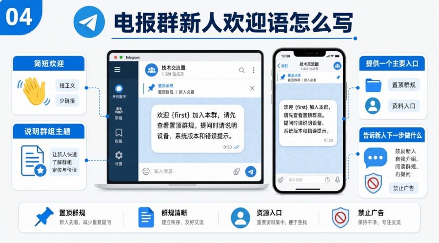 电报群怎么设置新人欢迎语 - 配图 3